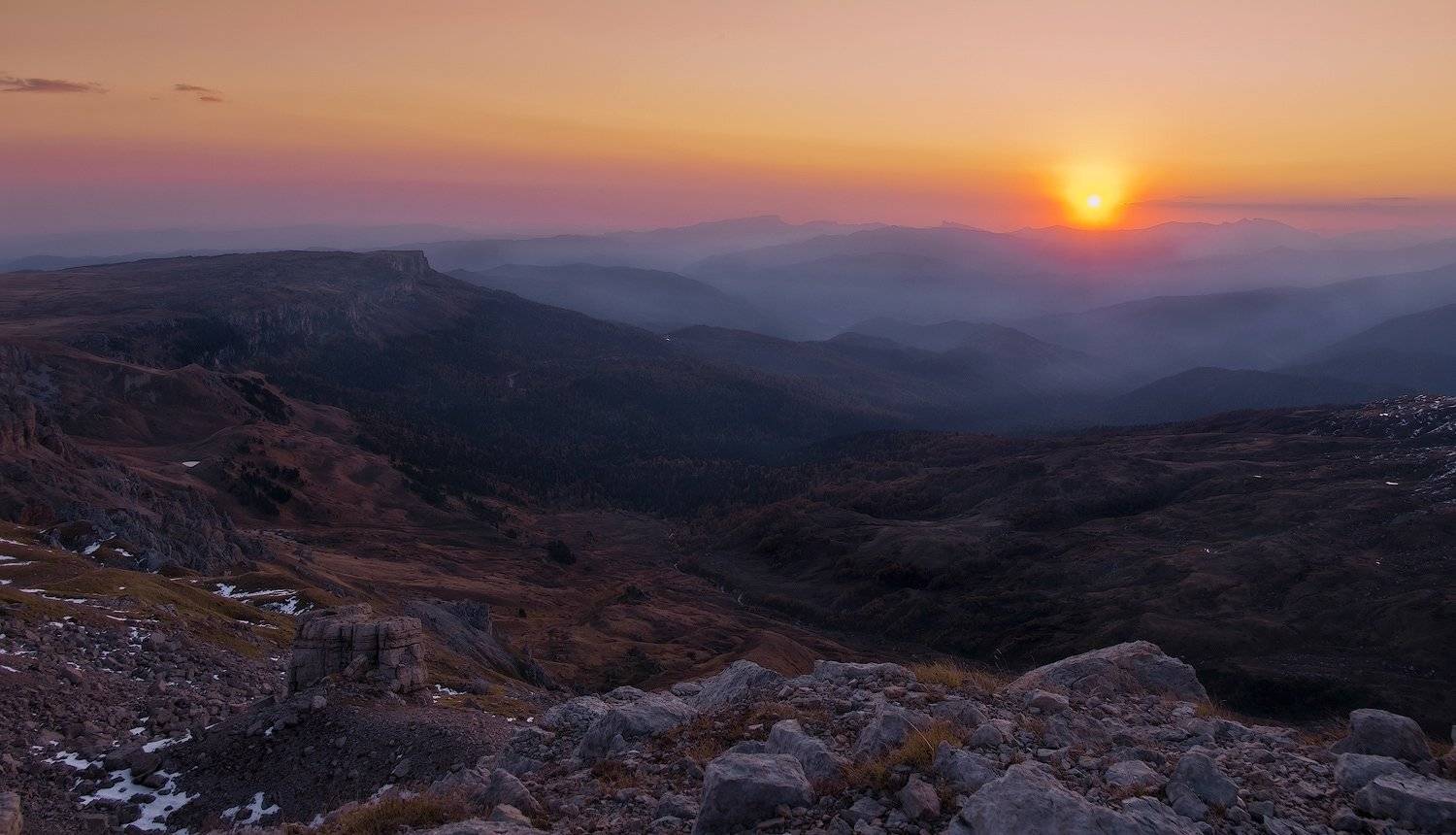 горы, кавказ, утро, вид, оштен, тхачи, ФЁДОР