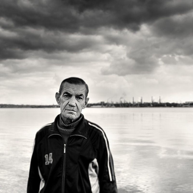 пляж, портрет, случайность, ч/б ***photo preview