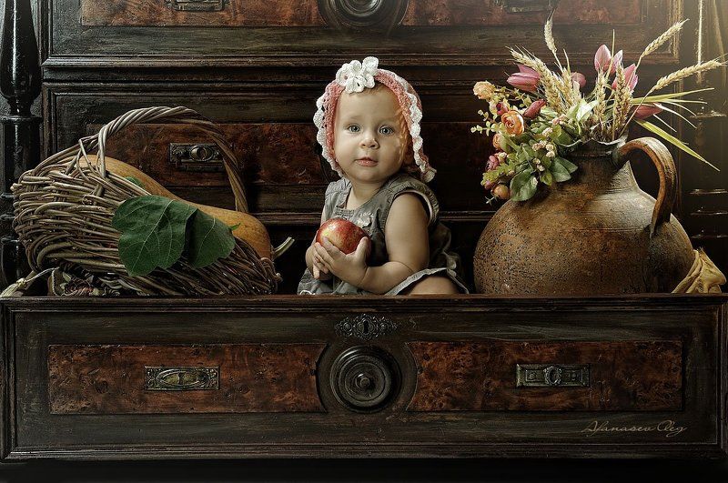 дети, варя, портрет, студия, afanasev oleg, афанасьев олег, цветы жизни Варяphoto preview