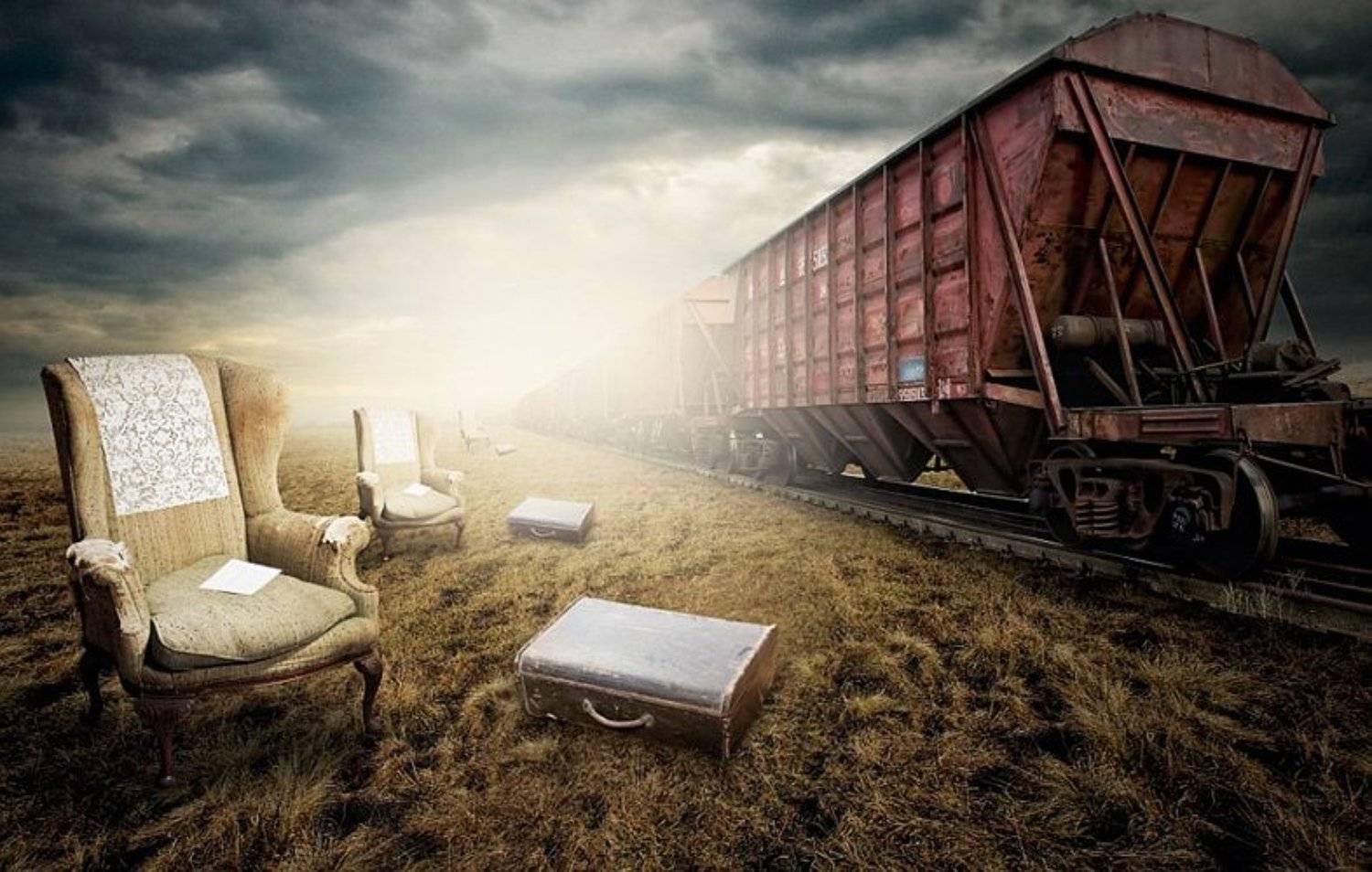 train, voyage, last, nature, field, rail, rusty, light, Artiom Pavarde