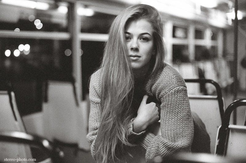 пленка, портрет, зенит, девушка, чб, трамвай Джулианнаphoto preview