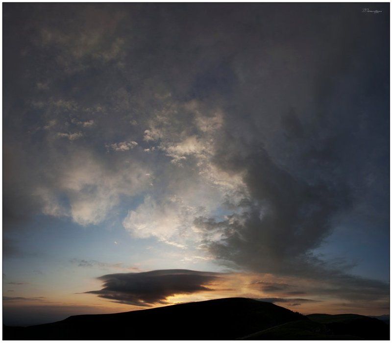 восход, рассвет, пейзаж, гора, матук Восход над горой Матук.photo preview