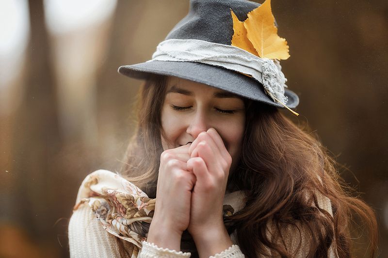 Осень, девушка, портрет, portreit Осеньphoto preview