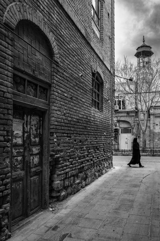 iran tabriz bw historic Alone in the cityphoto preview