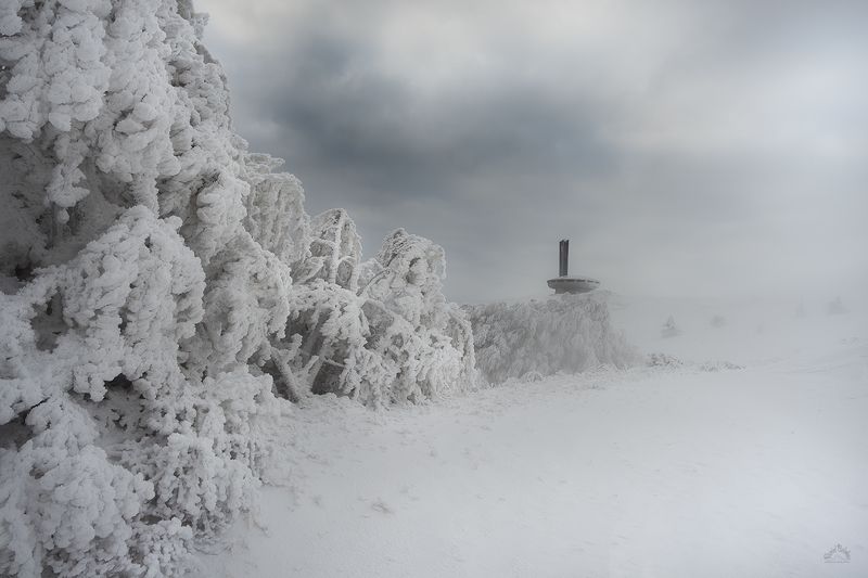 зима, Бузлуджа, тучи, снег, белое, красота, болгария,  Ледяной лес и UFOphoto preview