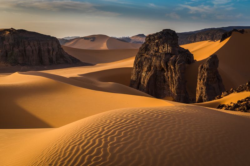 пустыня, сахара, песок, алжир, дюны, тадрарт Тадрартphoto preview