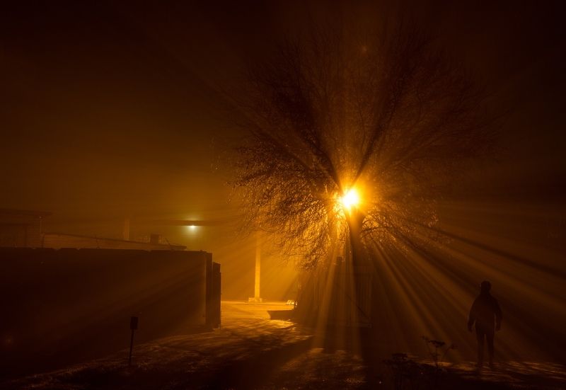 ночь туман россия велосипед Fogphoto preview