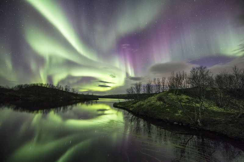 сияние, кольский Небесный шторм.photo preview