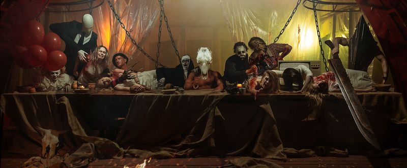 хэллоуин ужас тьма мистика постановка грим монстры пугает страшно 13photo preview