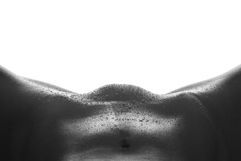 black and white, bodyscape, bodylines, nude, nsfw, butt, ass, butcheeks Wetphoto preview