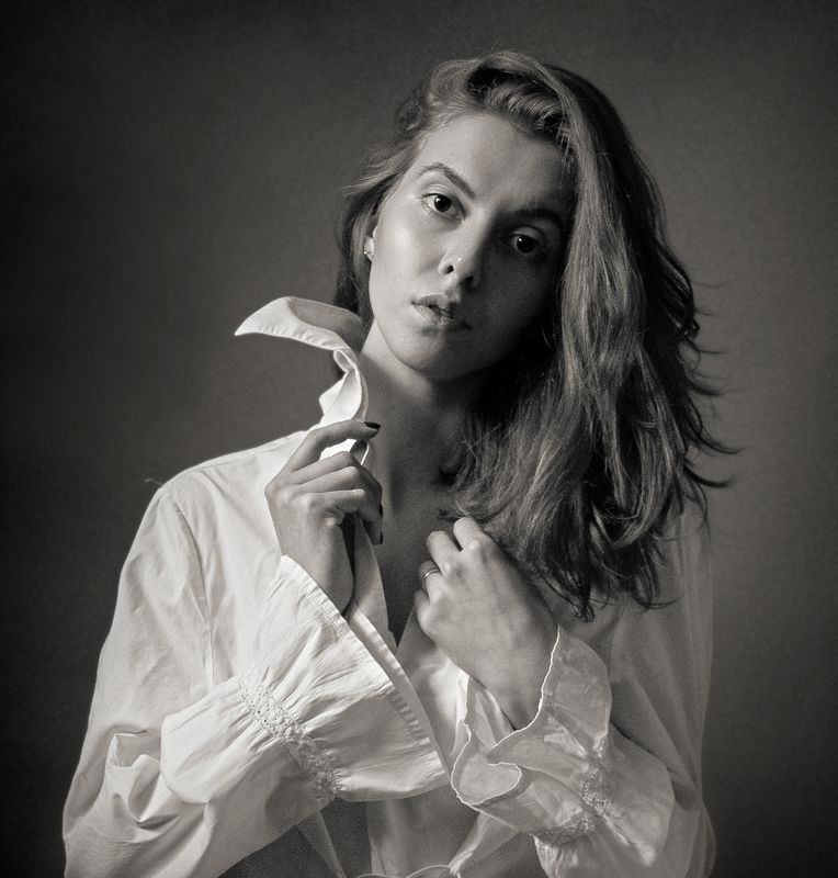 портрет, черное и белое, чбпортрет, фешнпортрет, фешн, студийный портрет, Надеждаphoto preview