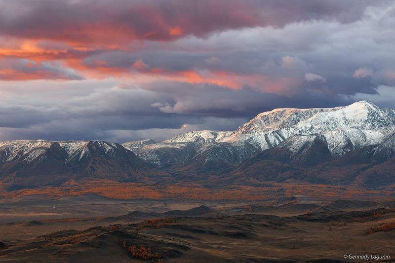 алтай, altai, осень, autumn, горы, mountains Первый свет или рождение нового дняphoto preview