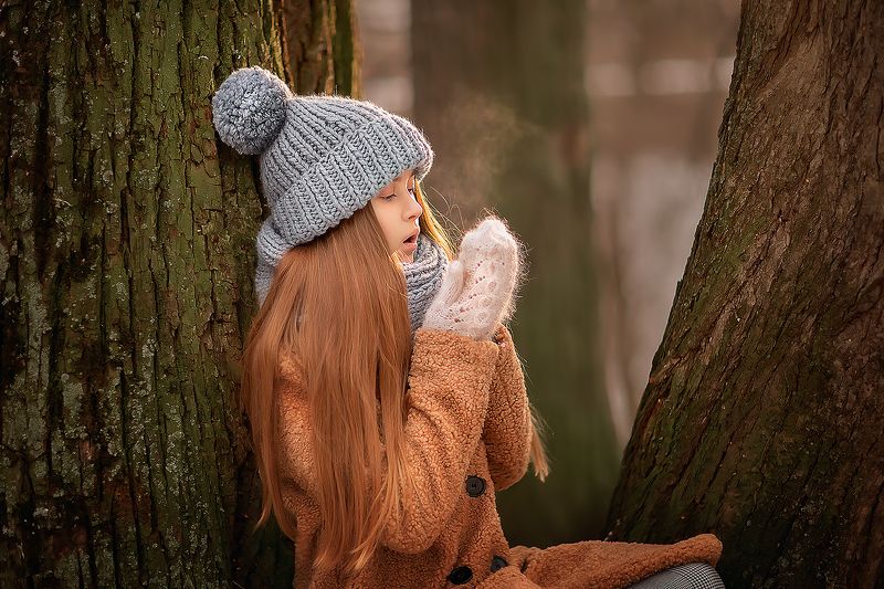 мороз холод девочка зима ***photo preview