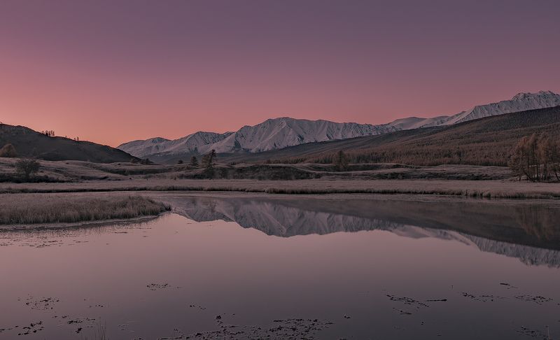джангысколь, осень, горный алтай, северо-чуйский хребет,  ештыкель Рассвет над Джангысколем.photo preview