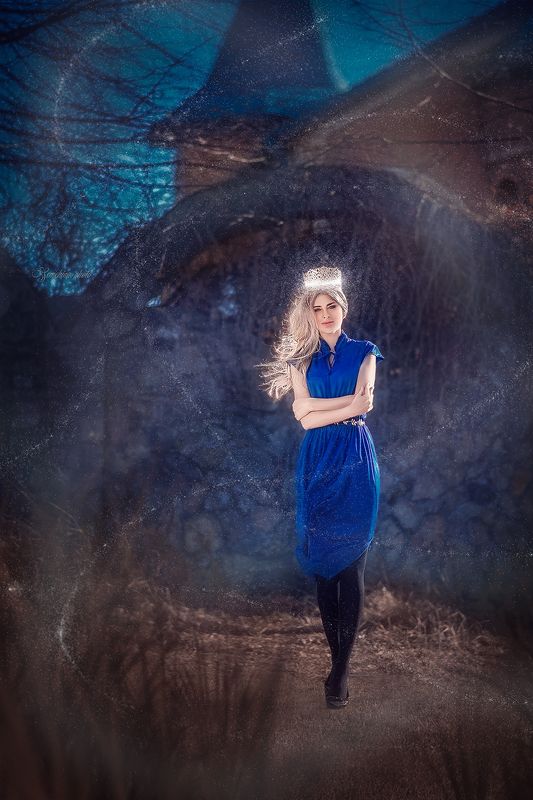 девушка, портрет, сказка, замок, girl. portreit, blue, castle, fairytale photo preview