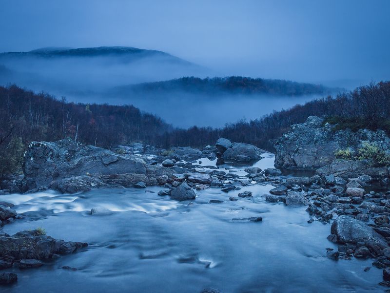 титовка, рыбачий, кольский, мурманск Mountain river on Kola peninsulaphoto preview