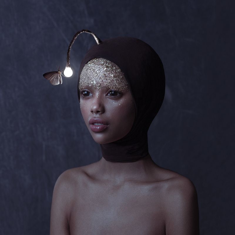 art, photomanipulation, photoshop Удильщицаphoto preview