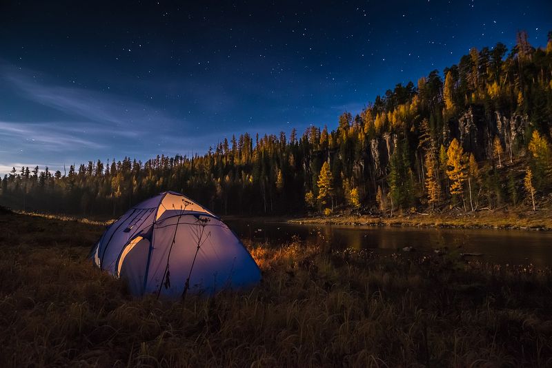 эвенкия, звезды, ночь, путешествия, сибирь В самом центре Сибириphoto preview