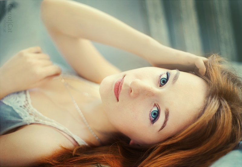 carrotcat , redhead , blue eyes , portrait Annphoto preview