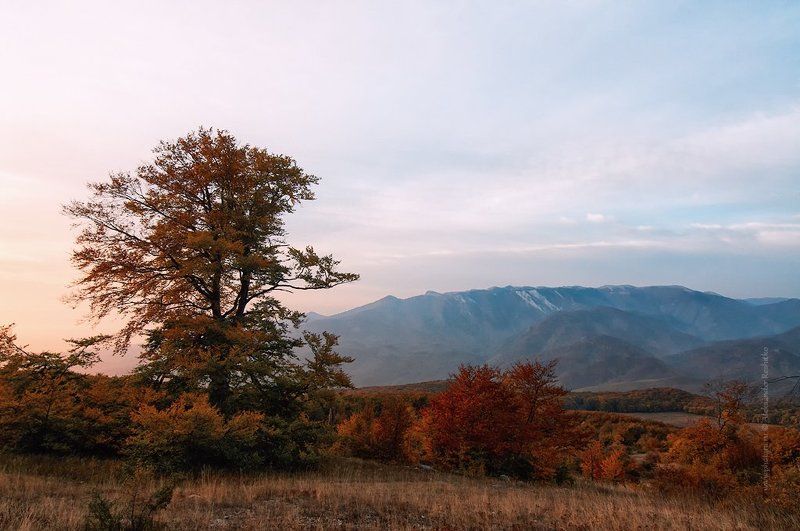 рассвет, осень, крымские горы осенний рассветphoto preview