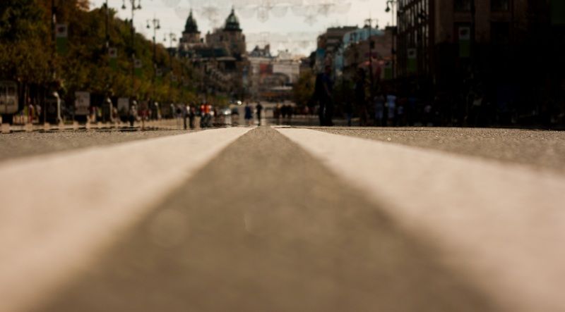 киев, города, центральная улица Крещатикphoto preview