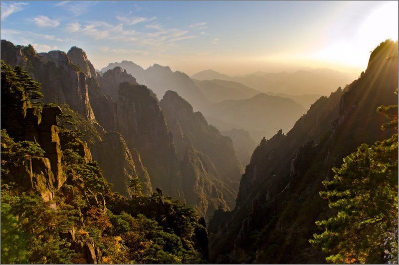 хуаншань,китай Западный Каньон.photo preview