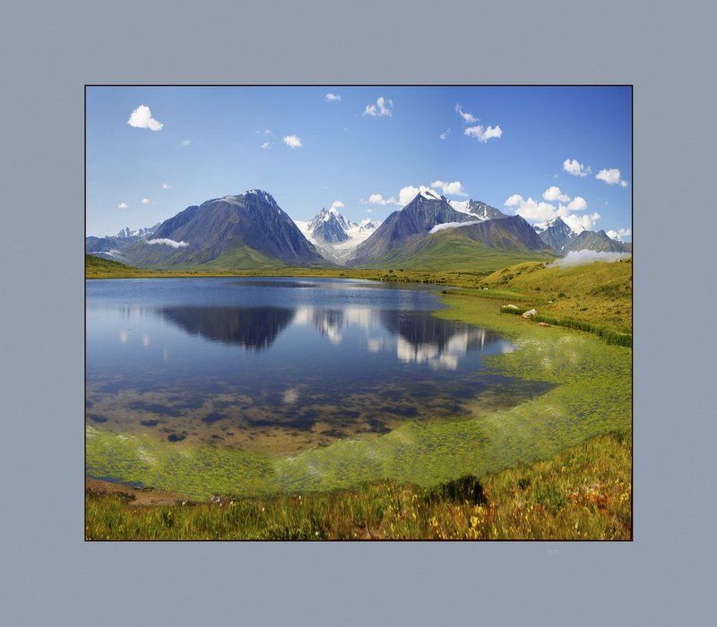 укок, озеро, южный алтай. Укок. Озеро у подножия Южного Алтая.photo preview