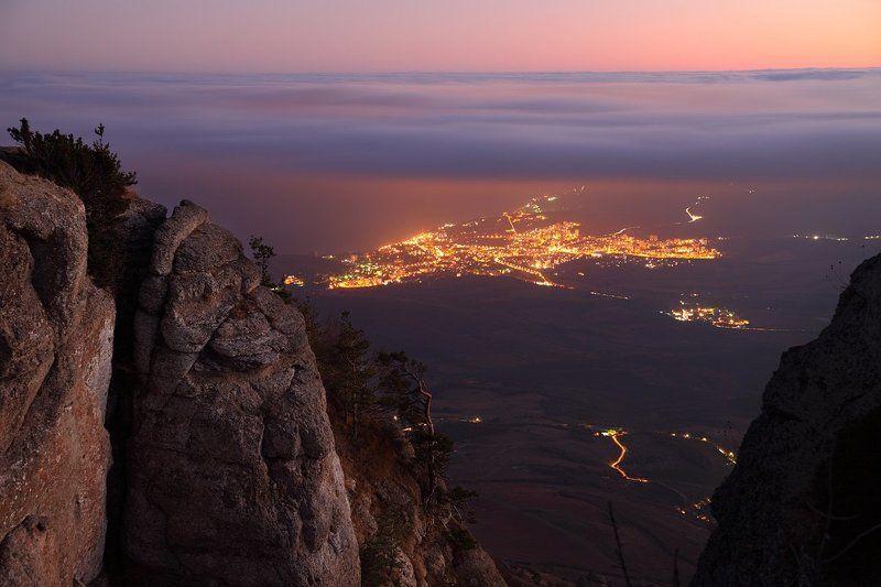 алушта, крым, горы Ночная Алуштаphoto preview