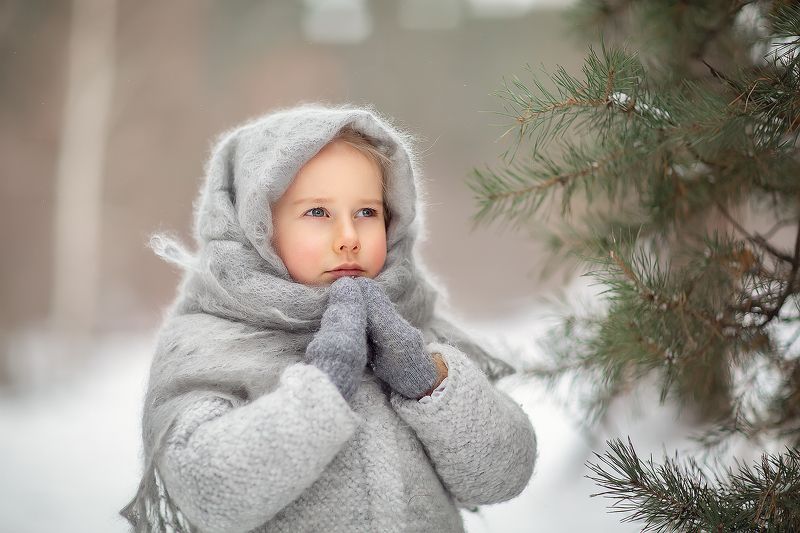 девочка зима платок Что же заказать деду морозу?photo preview