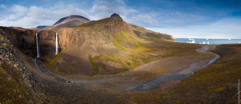Гренландия, Исландия, водопад, айсберги, горы Два братаphoto preview
