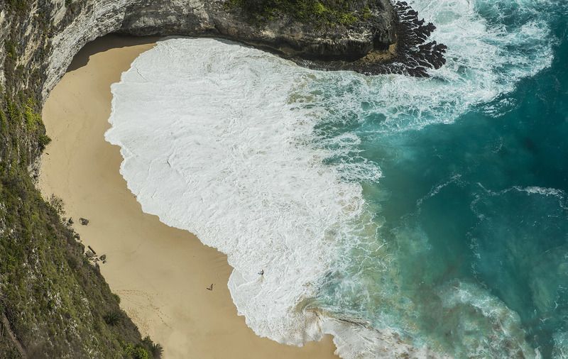 Бали, нуса пенида, остров, океан, волны Инь и яньphoto preview