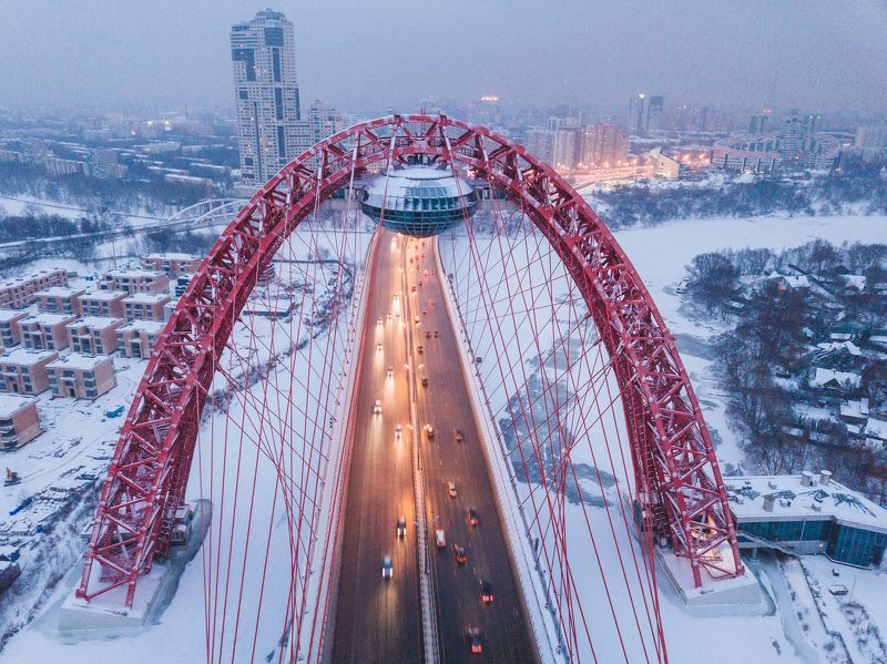 москва, живописный мост Zhivopisniy bridge in Moscowphoto preview