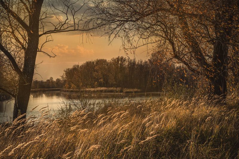 закат, озеро, осень Закат на озереphoto preview