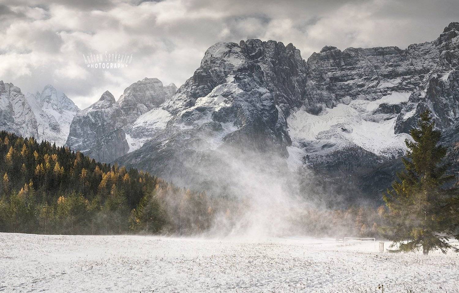 Ветер водит хоровод!. Автор: Андрей Сенкевич доломиты, dolomites, italy, метель, пурга, ветер, Андрей Сенкевич