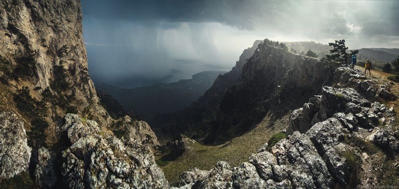 крым, гроза, ай-петри, утес, обрыв, горы, яйла, симеиз, кореиз, черное, море, Грозовая феерия на утесеphoto preview