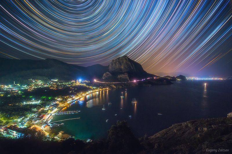 Пейзажи со звездными следами.photo preview