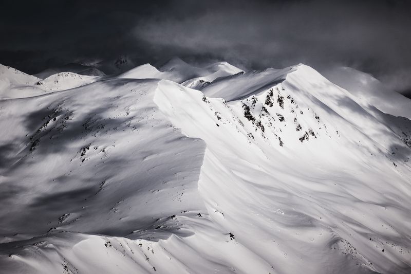 mountain, landscape, планина, winter, cold,snow, drama, black and white Winter in Pirin Mountainsphoto preview