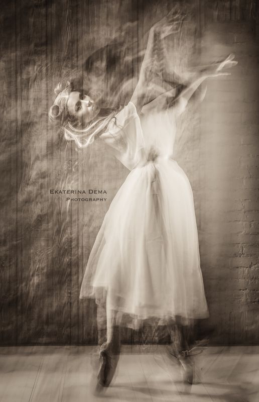 ballerina, fly, fashion, winter, snow, ice, cold, breathe, vintage  Retro photo preview