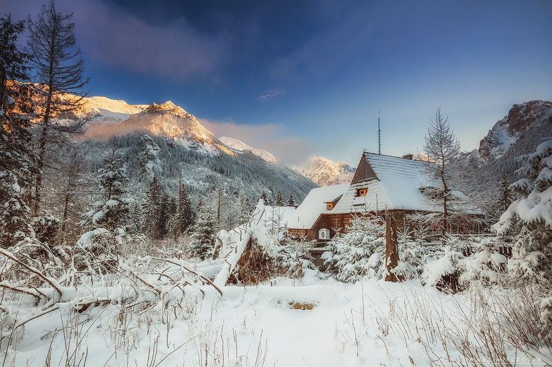 poland, polish, morskie, lake, mountains, sunset, sunrise, light, beautiful, amore, amazing, awesome, adventure, landscape Frosty sunsetphoto preview