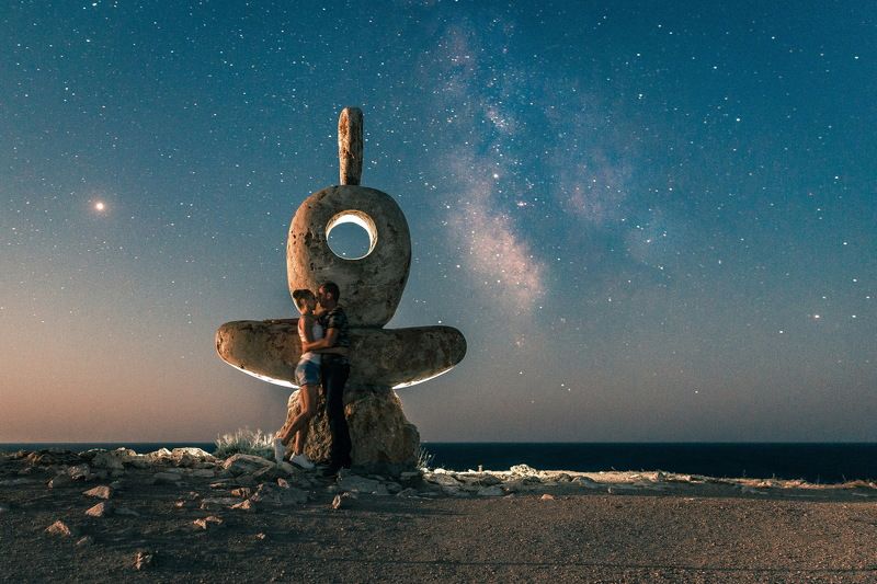 крым, crimea, горы, звезды, море, лето, ночь, млечныйпуть, тарханкут photo preview