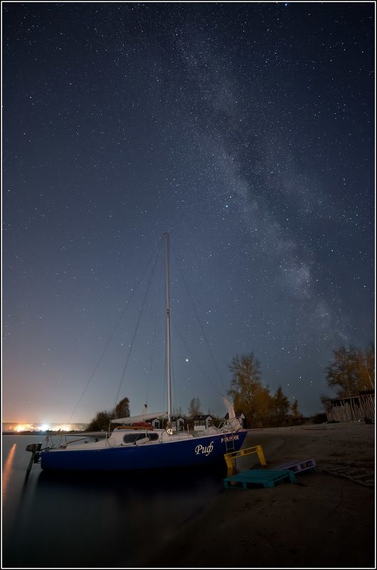 млечный путь Обское море звезды остров Хреновый Звёзды над Рифомphoto preview