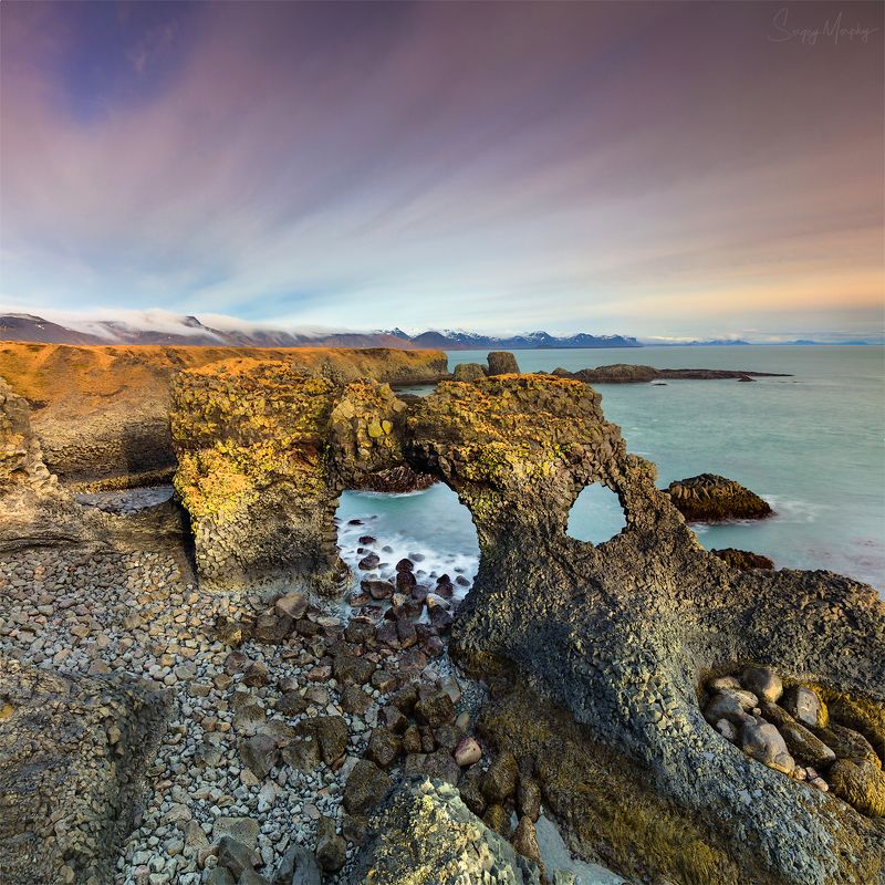 Gatklettur. Iceland. Gatklettur. Iceland.photo preview