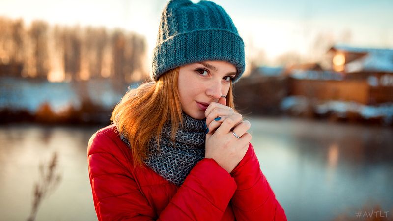 портрет, зимнее фото, зимний портрет , рыжая Иринаphoto preview