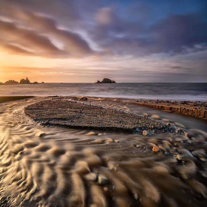 ireland, copper coast, copper, coast, atlantic, ocean, waterford, tramore, beach, sea, water, sky, sunset, sunrise Kilfarrasy Beachphoto preview