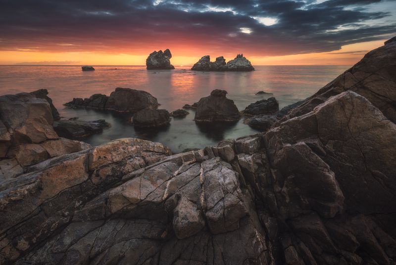 крым, море, черное море, рассвет, скалы, карасан, мыс плака, пейзаж, природа, пейзажная фотография, путешествия, туризм, россия Тот самый рассвет...photo preview