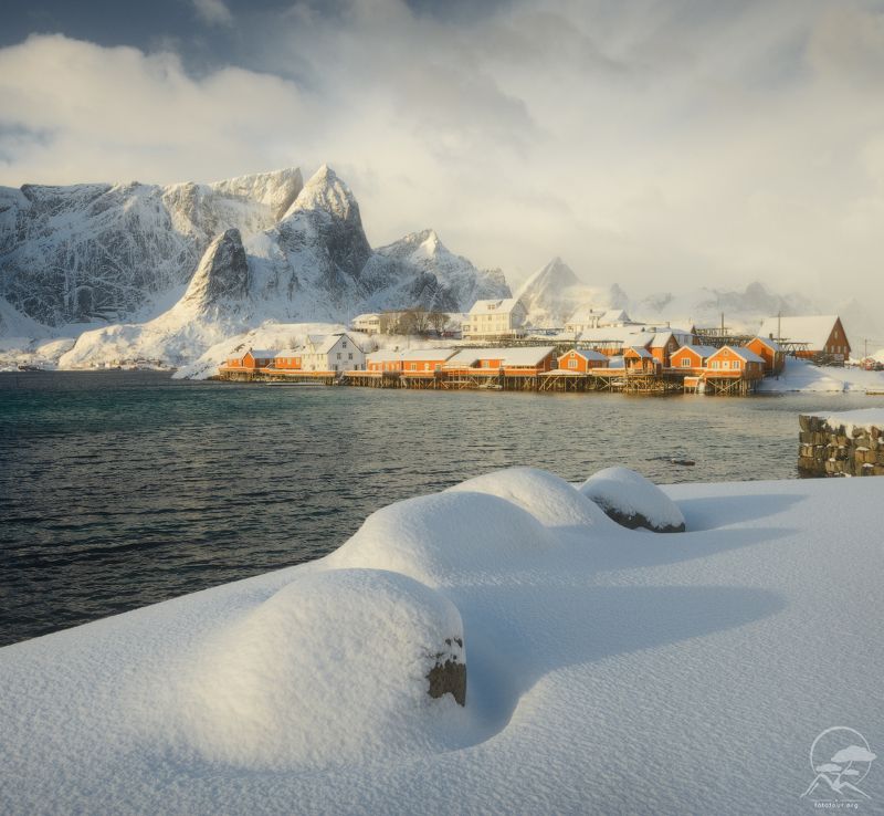 пейзаж, природа, море, норвегия, лофотены Sakrisoy фото превью