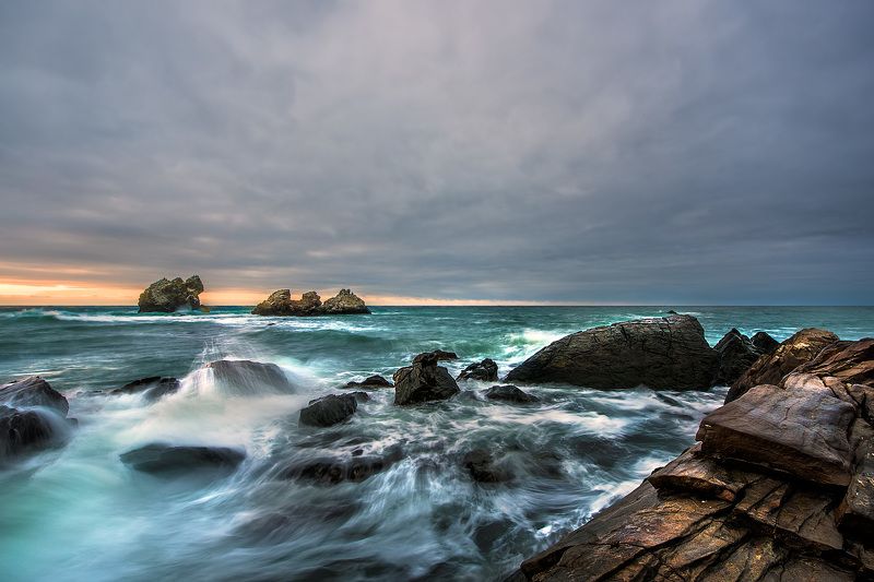 крым, море, волны, утро, скалы Море волнуется.photo preview