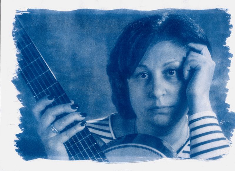 цианотипия, цианопринт, портрет, морячка Наташаphoto preview