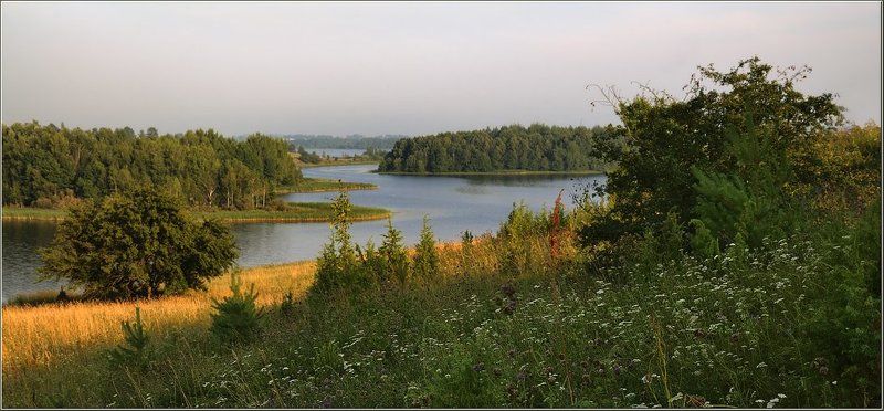 лето, озеро, берега, утро Воспоминание о летеphoto preview