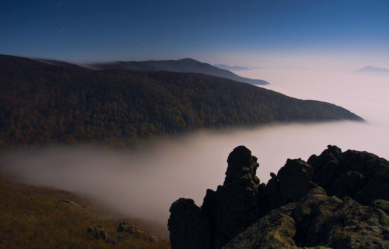 горы, кавказ, индюк, ночь, луна, вершина, осень ПРИ ЛУННОМ СВЕТЕphoto preview